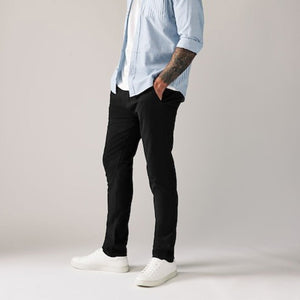 Black Skinny Fit Stretch Chino Trousers