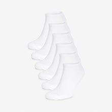 Load image into Gallery viewer, 6 Pack White Trainer Socks (Men)
