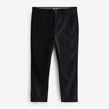 Load image into Gallery viewer, Black Slim Fit Stretch Chino Trousers
