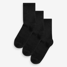 Load image into Gallery viewer, Black Arch Support Ankle Socks 3 Pack
