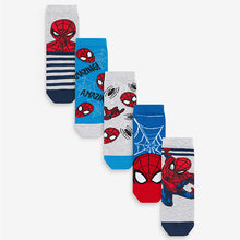 Load image into Gallery viewer, Spiderman License Character Cotton Rich Socks 5 Pack
