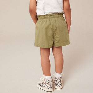 Khaki Green 100% Cotton Pull-On Shorts (3mths-5-6yrs)