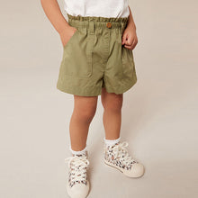 Load image into Gallery viewer, Khaki Green 100% Cotton Pull-On Shorts (3mths-5-6yrs)
