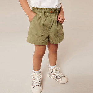 Khaki Green 100% Cotton Pull-On Shorts (3mths-5-6yrs)