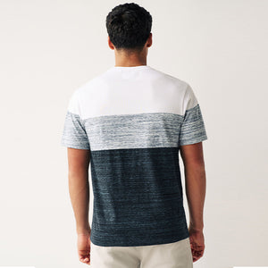 Navy Blue Regular Fit Block 100% Cotton T-Shirt