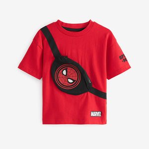 Red Marvel Spider-Man Short Sleeve Bumbag T-Shirt (3mths-5-6yrs)