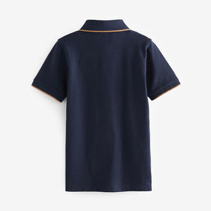 Blue Navy Short Sleeve Polo Shirt (3-12yrs)