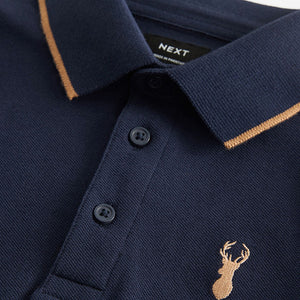 Blue Navy Short Sleeve Polo Shirt (3-12yrs)