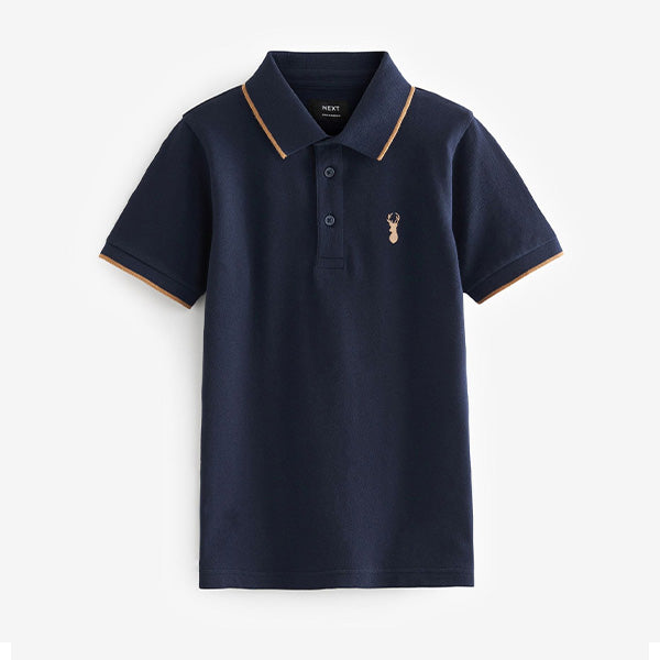 Blue Navy Short Sleeve Polo Shirt (3-12yrs)