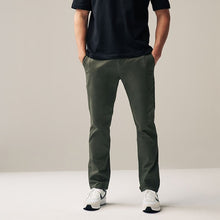 Load image into Gallery viewer, Green Khaki Slim Fit Stretch Chinos Trousers
