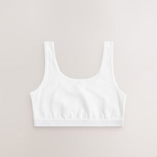 Load image into Gallery viewer, White Scoop Crop Tops 3 Pack (5-12yrs)
