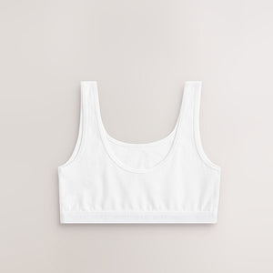 White Scoop Crop Tops 3 Pack (5-12yrs)