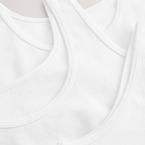 White Scoop Crop Tops 3 Pack (5-12yrs)