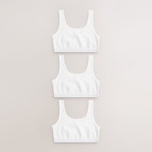 Load image into Gallery viewer, White Scoop Crop Tops 3 Pack (5-12yrs)
