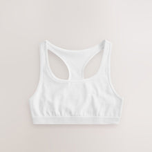 Load image into Gallery viewer, White Racer Back Crop Top 3 Pack (7-12yrs)
