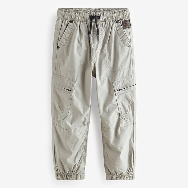 Light Grey Lined Cargo Trousers (3-12yrs)