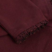 Load image into Gallery viewer, Burgundy Red Lace Trim Leggings (3mths-6yrs)
