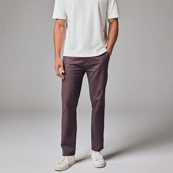 Plum Light Slim Fit Stretch Chinos Trousers