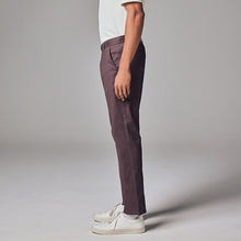 Load image into Gallery viewer, Plum Light Slim Fit Stretch Chinos Trousers
