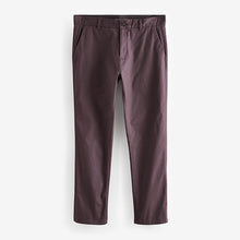 Load image into Gallery viewer, Plum Light Slim Fit Stretch Chinos Trousers
