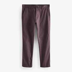 Plum Light Slim Fit Stretch Chinos Trousers