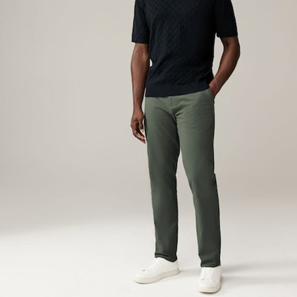Green Light Slim Fit Stretch Chinos Trousers