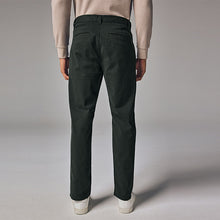 Load image into Gallery viewer, Green Dark Straight Fit Stretch Chinos Trousers
