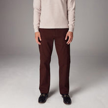 Load image into Gallery viewer, Burgundy Dark Straight Fit Stretch Chinos Trousers
