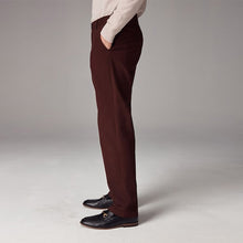 Load image into Gallery viewer, Burgundy Dark Straight Fit Stretch Chinos Trousers
