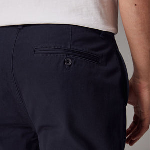 Navy Blue Straight Fit Utility Chino 100% Cotton Trousers