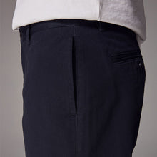 Load image into Gallery viewer, Navy Blue Straight Fit Utility Chino 100% Cotton Trousers
