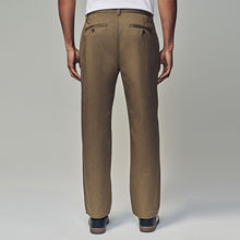 Load image into Gallery viewer, Light Tan Straight Fit Utility Chino 100% Cotton Trousers
