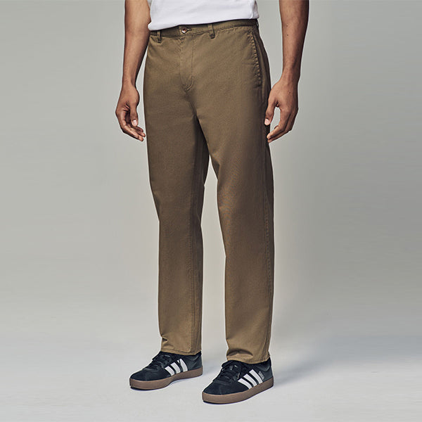 Light Tan Straight Fit Utility Chino 100% Cotton Trousers