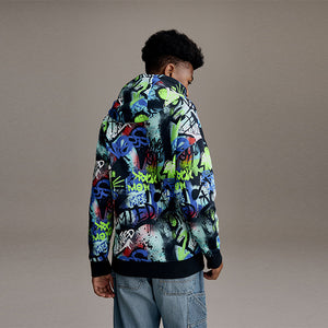 Multi 100% Cotton Graffiti Print Hoodie (3-12yrs)