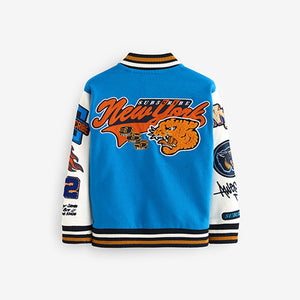 Cobalt Blue Varsity Bomber Jacket (3-12yrs)