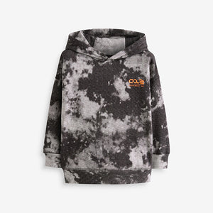 Black/White Digital Print 100% Cotton Hoodie (5-12yrs)