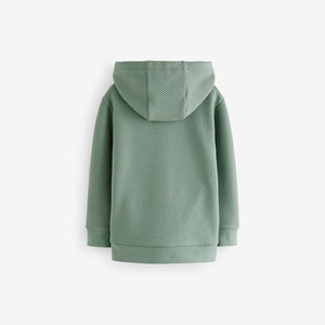 Sage Green Textured Fabric Hoodie (3-12yrs)
