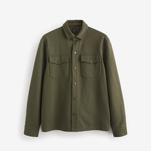 Load image into Gallery viewer, Khaki Green Popper Shacket
