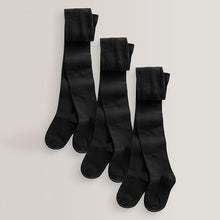 Load image into Gallery viewer, Black 3 Pack School Tights
