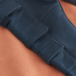 Rust Brown Happy Sweatshirt and Utility Joggers 2 Piece Set (3mths-6yrs)