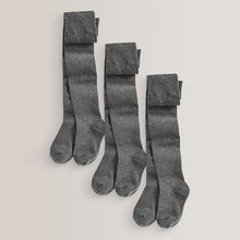 Load image into Gallery viewer, Grey 3 Pack School Tights
