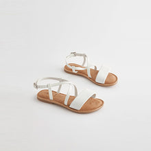 Load image into Gallery viewer, White Leather Sandals
