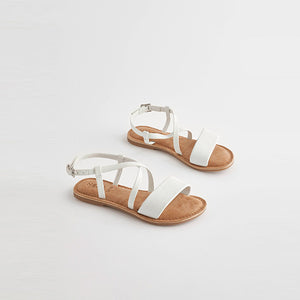 White Leather Sandals