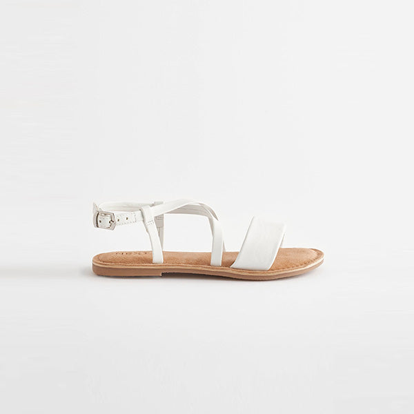 White Leather Sandals