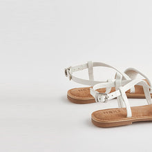 Load image into Gallery viewer, White Leather Sandals
