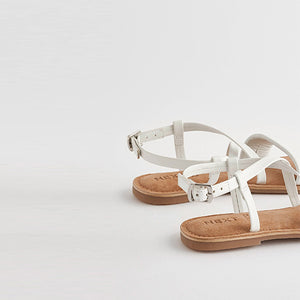 White Leather Sandals