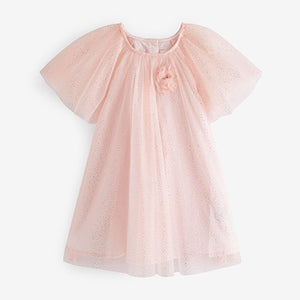 Pale Pink Sparkle Tulle Party Dress (3mths-6yrs)