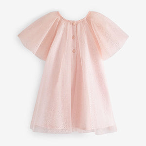 Pale Pink Sparkle Tulle Party Dress (3mths-6yrs)