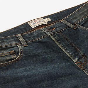 Blue Dark Tint Slim Fit Vintage Stretch Authentic Jeans