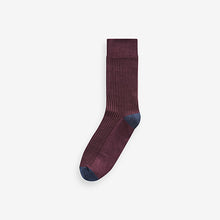 Load image into Gallery viewer, Neutral/Navy Pattern Smart Socks 5 Pack
